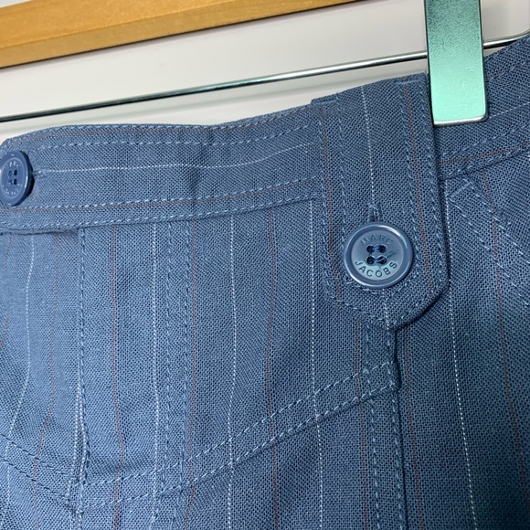 Marc Jacobs Blue Pinstripe Skirt with Flare - Picture 2 of 7